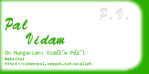 pal vidam business card